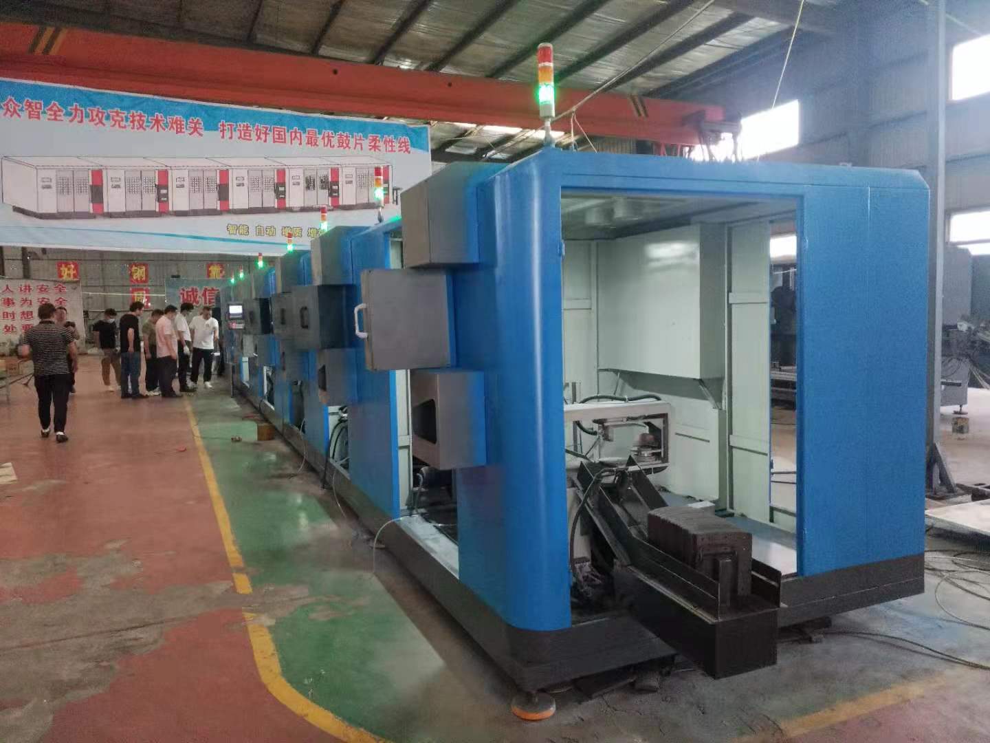 Гибкая производственная линия для финишной обработки автомобильных барабанных тормозных колодок