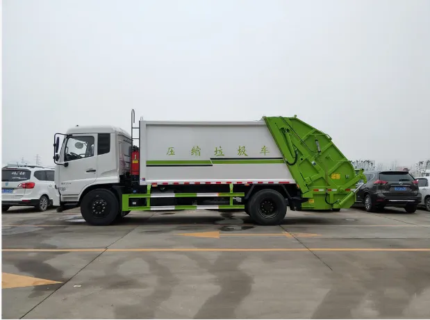 Сжатый мусоровоз Dongfeng Tianjin объемом 14 куб.м., стандарт экологического класса «Государство VI»